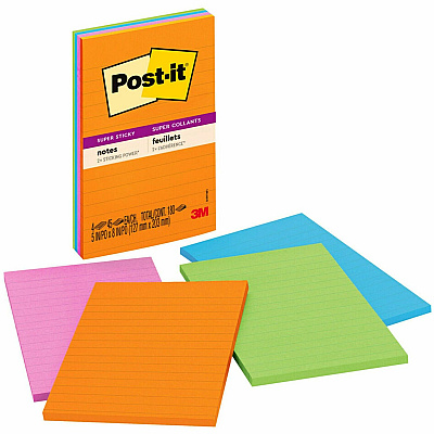 Post-it Super Sticky Notes - Energy Boost Color Collection (MMM4621SSAU)