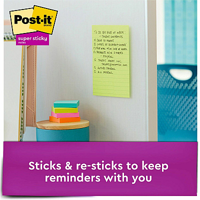 Post-it Super Sticky Notes - Energy Boost Color Collection (MMM4621SSAU)
