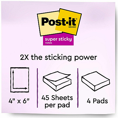 Post-it Super Sticky Notes - Energy Boost Color Collection (MMM4621SSAU)