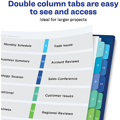Avery Two-Column Table Contents Dividers w/Tabs (AVE11320)