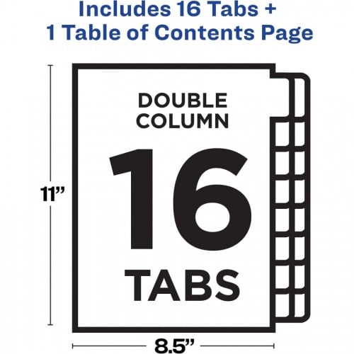 Avery Two-Column Table Contents Dividers w/Tabs (11320)
