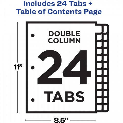 Avery Two-Column Table Contents Dividers w/Tabs (11321)