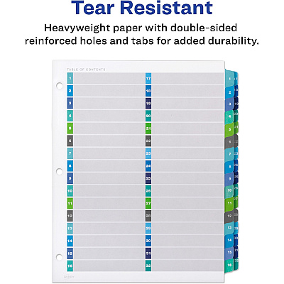 Avery Two-Column Table Contents Dividers w/Tabs (AVE11322)