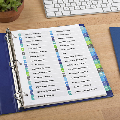 Avery Two-Column Table Contents Dividers w/Tabs (AVE11322)
