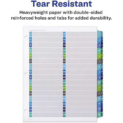 Avery Two-Column Table Contents Dividers w/Tabs (AVE11322)