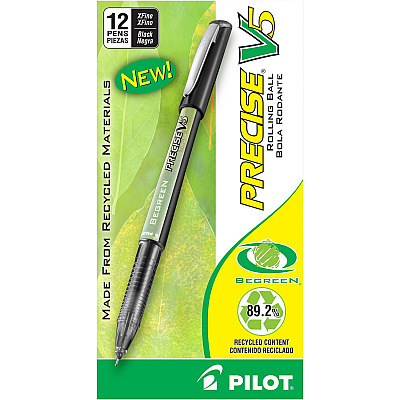 Pilot Precise BeGreen V5 Extra-Fine Rolling Ball Pens (PIL26300)