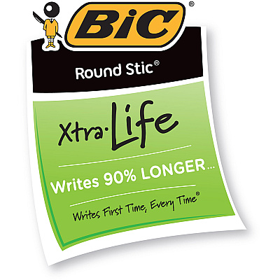BIC Round Stic Ballpoint Pens (BICGSMP101BK)