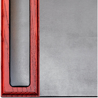 Dacasso Rosewood & Leather Side-Rail Desk Pad (P8002)