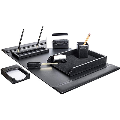 Dacasso Leather 8-Piece Desk Set (D1012)