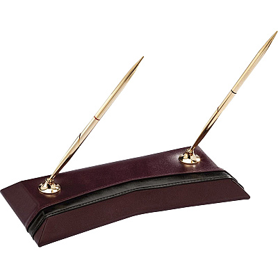 Dacasso Two-Toned Leather 8-Piece Desk Pad Kit (D7012)