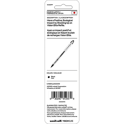 uniball Vision Elite Rollerball Pen Refills (UBC61233PP)