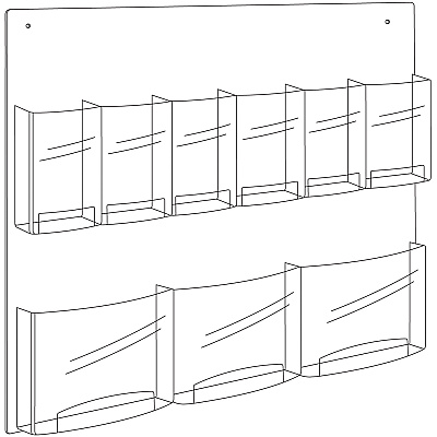 Safco Nine Compartment Magazine/Pamphlet Display (SAF5666CL)