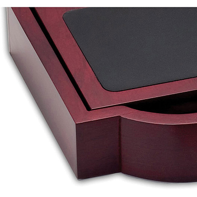 Dacasso Rosewood & Leather Coaster Set (A8045)