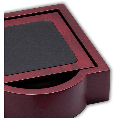 Dacasso Rosewood & Leather Coaster Set (A8045)