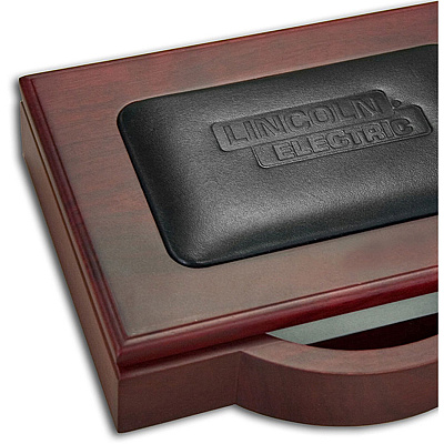 Dacasso Rosewood & Leather Memo Holder (A8009)