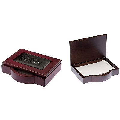 Dacasso Rosewood & Leather Memo Holder (A8009)
