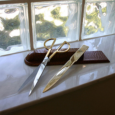 Dacasso Crocodile Embossed Leather Library Set (A2027)
