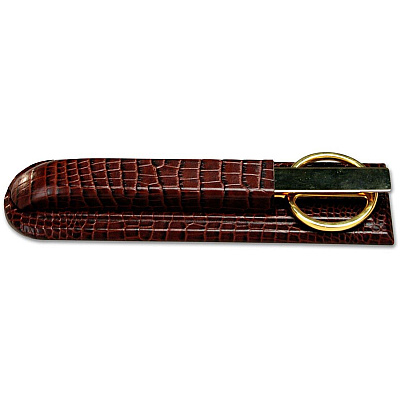 Dacasso Crocodile Embossed Leather Library Set (A2027)
