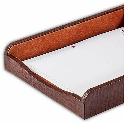 Dacasso Crocodile Embossed Single Letter Tray (A2001)