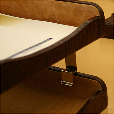 Dacasso Crocodile Embossed Single Letter Tray (A2001)