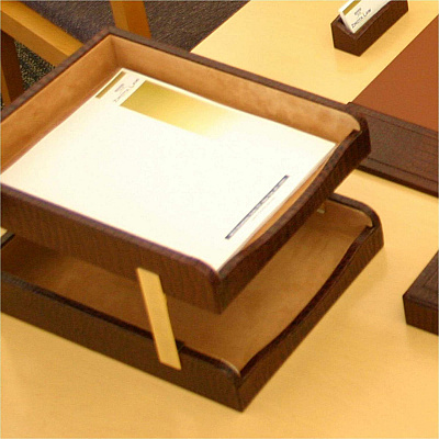 Dacasso Crocodile Embossed Single Letter Tray (A2001)