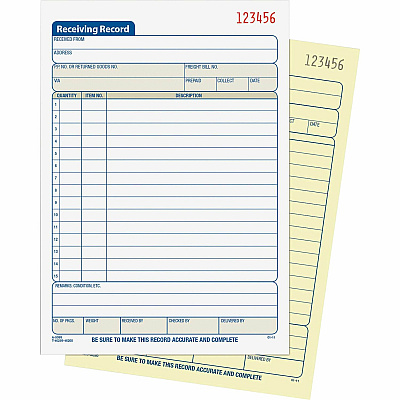 Adams Carbonless Receiving Record Book (ABFDC5089)