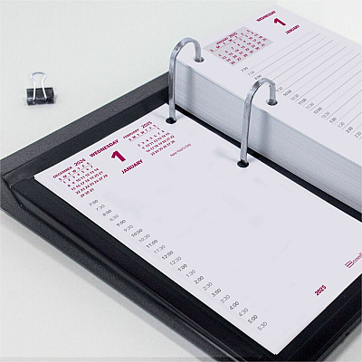 Brownline Daily Calendar Pad Refill, 6 x 3.5, White/Burgundy/Gray Sheets, 12-Month (Jan to Dec): 2026 (C2R)