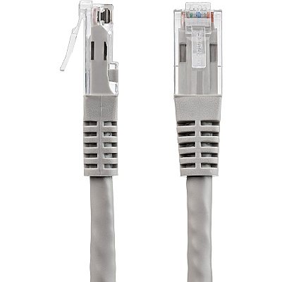 StarTech 1ft Cat6 Ethernet Cable Gray Cat 6 Poe (C6PATCH1GR)