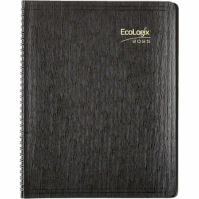 Blueline EcoLogix 14-Month Monthly Planner, 11" x 8-1/2" , English (CB435WBLK)