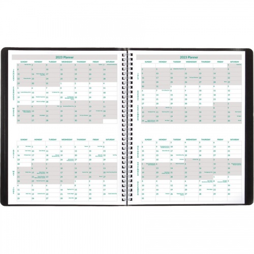 Brownline EcoLogix Monthly Planner (CB435WBLK)