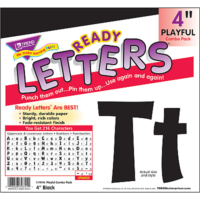 TREND 4" Ready Letter Playful Combo Pack (TEP79741)