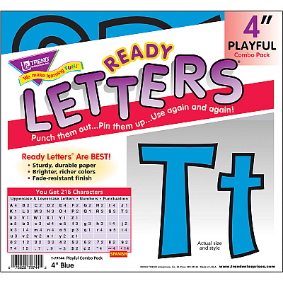 TREND 4" Ready Letter Playful Combo Pack (TEP79744)