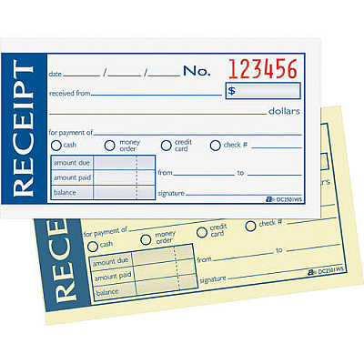 Adams Money/rent Receipt Books (ABFDC2501WS)