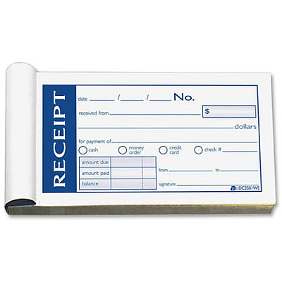 Adams Money/rent Receipt Books (ABFDC2501WS)