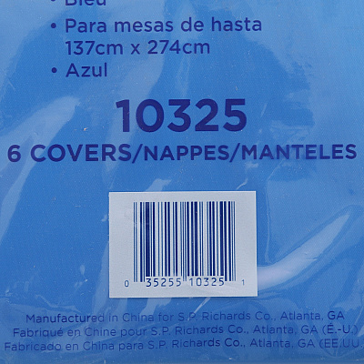 Genuine Joe Plastic Rectangular Table Covers (GJO10325)
