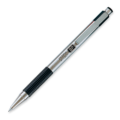 Zebra STEEL 3 Series F-301 Retractable Ballpoint Pen (ZEB27111)