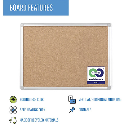 MasterVision Aluminum Frame Recycled Cork Boards (BVCCA051790)