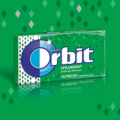 Orbit Spearmint Sugar-free Gum - 12 packs (MRS11484)