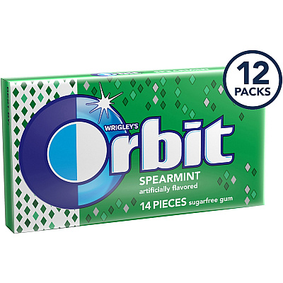 Orbit Spearmint Sugar-free Gum - 12 packs (MRS11484)