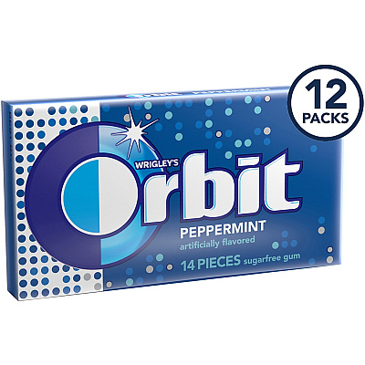 Orbit Peppermint Sugarfree Gum - 12 packs (MRS21486)
