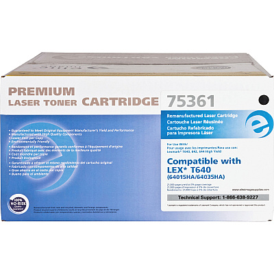 Elite Image Remanufactured High Yield Laser Toner Cartridge - Alternative for Lexmark 64015HA - Black - 1 Each (ELI75361)