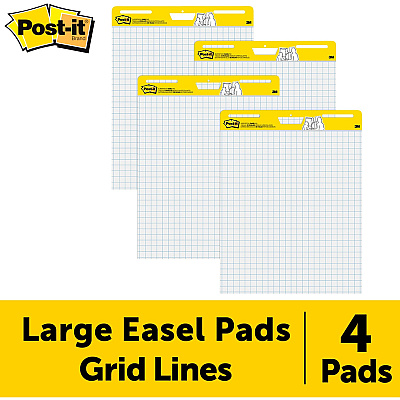 Post-it Self-Stick Easel Pad Value Pack with Faint Grid (MMM560VAD4PK)