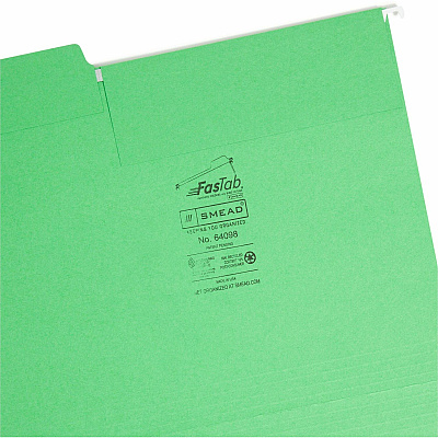 Smead FasTab 1/3 Tab Cut Letter Recycled Hanging Folder (SMD64098)