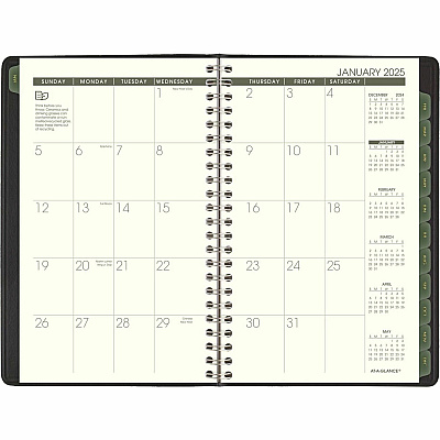 AT-A-GLANCE Recycled Weekly Block Format Appointment Book, 8.5 x 5.5, Black Cover, 12-Month (Jan to Dec): 2026 (70100G05)