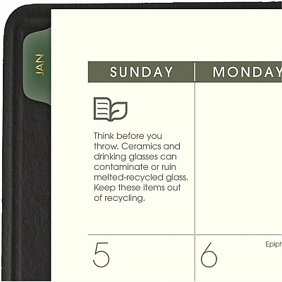 AT-A-GLANCE Recycled Weekly Block Format Appointment Book, 8.5 x 5.5, Black Cover, 12-Month (Jan to Dec): 2026 (70100G05)