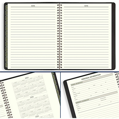 AT-A-GLANCE Recycled Monthly Planner with Perforated Memo Section, 8.75 x 7, Black Cover, 12-Month (Jan to Dec): 2026 (70120G05)