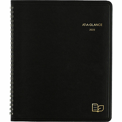 AT-A-GLANCE Recycled Monthly Planner with Perforated Memo Section, 8.75 x 7, Black Cover, 12-Month (Jan to Dec): 2026 (70120G05)