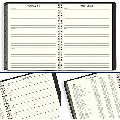 AT-A-GLANCE Recycled Monthly Planner with Perforated Memo Section, 8.75 x 7, Black Cover, 12-Month (Jan to Dec): 2026 (70120G05)