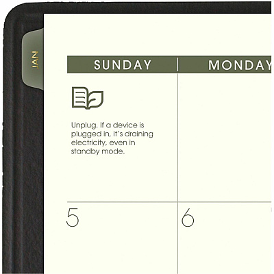 AT-A-GLANCE Recycled Monthly Planner with Perforated Memo Section, 8.75 x 7, Black Cover, 12-Month (Jan to Dec): 2026 (70120G05)
