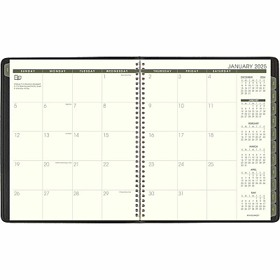 AT-A-GLANCE Recycled Monthly Planner, 11 x 9, Black Cover, 13-Month: Jan 2026 to Jan 2027 (70260G05)